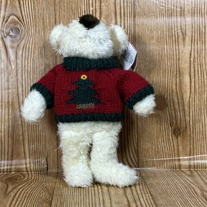 Gibson Greetings 1996 Plush Dog‎ With Christmas Sweater 12" White Shaggy